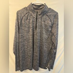 Men’s Grey Zella Zip Workout Gym Sweatshirt with Hoodie Size: XL